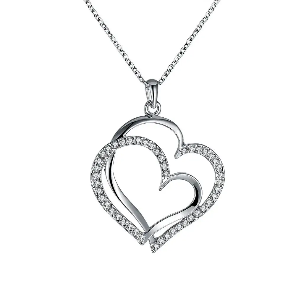 New women love pendant fashion double heart inlaid CZ pendant women's wedding decoration ladies classic style accessories
New women love pendant fashion double heart inlaid CZ pendant women's wedding decoration ladies classic style accessories