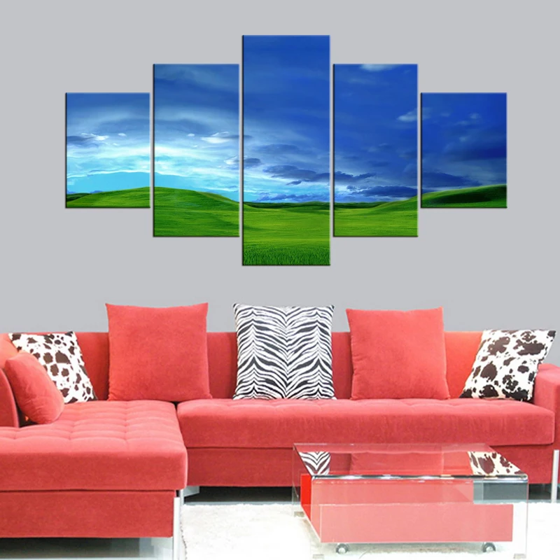5 Pieces HD modern Blue Sky Grasslands Canvas Prints Painting Home Decor Wall Art Living room decoration painting Framed
5 Pieces HD modern Blue Sky Grasslands Canvas Prints Painting Home Decor Wall Art Living room decoration painting Framed
