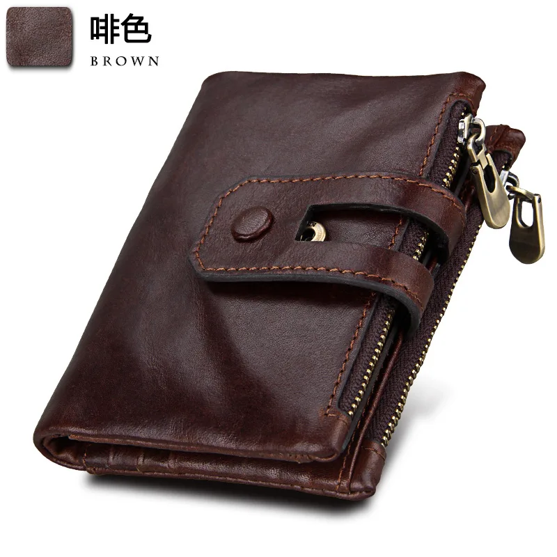 Genuine Leather Men Wallets Zipper Hasp Rfid High Quality Short Wallet 40PCS/lot
Genuine Leather Men Wallets Zipper Hasp Rfid High Quality Short Wallet 40PCS/lot
