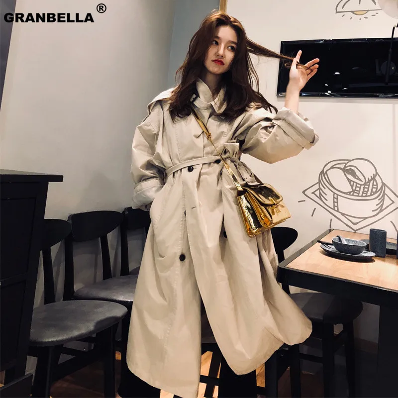 Windbreaker Korean Style women's clothing 2020 Autumn double buckle loose medium long trench coats outwear
Windbreaker Korean Style women's clothing 2020 Autumn double buckle loose medium long trench coats outwear