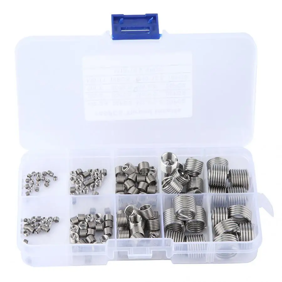 145Pcs M2-M12 Stainless Steel Wire Screw Sleeve Thread Repair Insert Kit Tool Set screw thread repair ferreteria
145Pcs M2-M12 Stainless Steel Wire Screw Sleeve Thread Repair Insert Kit Tool Set screw thread repair ferreteria