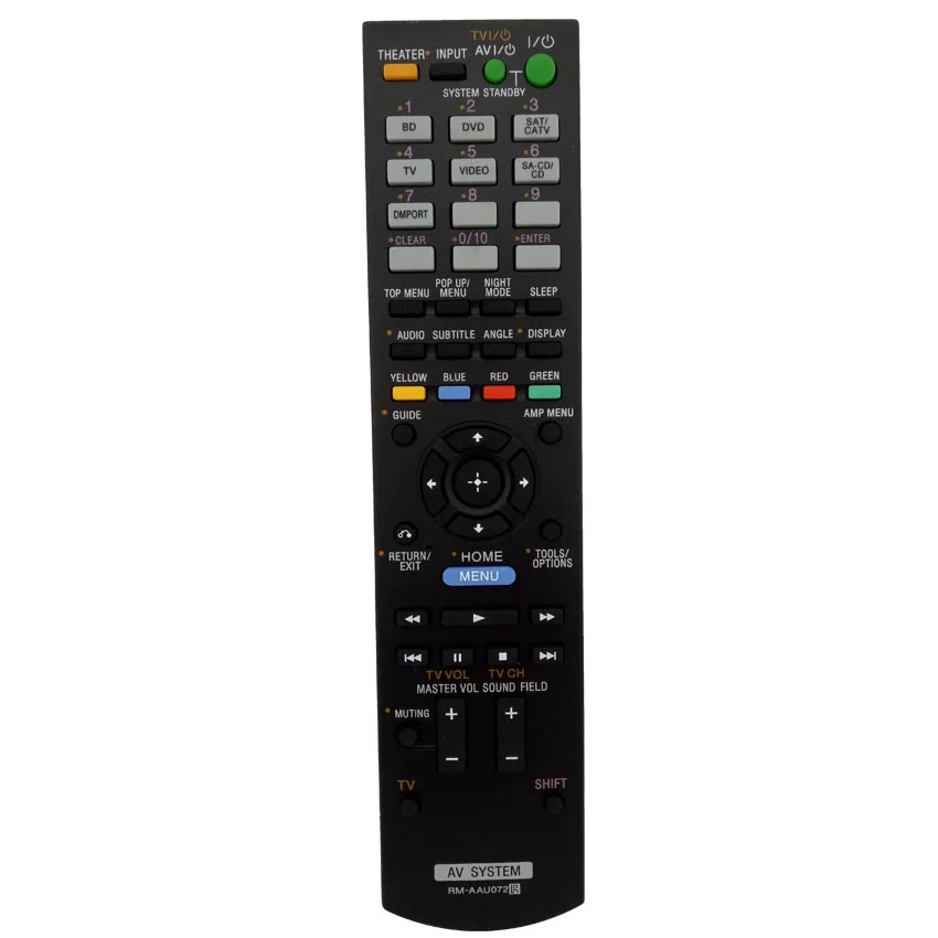 Сменный пульт дистанционного управления для Sony AV RM-AAU072, RM-AAU074, HT-AS5, HT-CT150, HT-CT350
Сменный пульт дистанционного управления для Sony AV RM-AAU072, RM-AAU074, HT-AS5, HT-CT150, HT-CT350