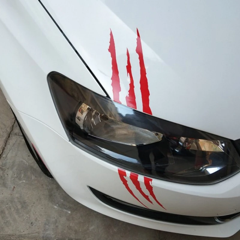 Car monster claw scratch stripe headlight sticker for Ford Focus Fusion Escort Kuga Ecosport Fiesta Falcon EDGE/Explorer/EXPEDIT |