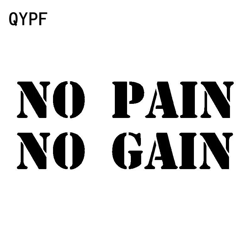 QYPF 16CM*6.5CM Car Styling No Pain No Gain Vinyl Car Sticker Decal Black Silver Decoration C15-2710
QYPF 16CM*6.5CM Car Styling No Pain No Gain Vinyl Car Sticker Decal Black Silver Decoration C15-2710