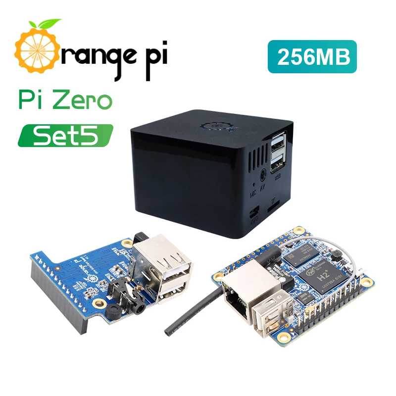 Orange Pi Zero 256 МБ + плата расширения черный чехол запуск Android 4 Ubuntu изображение Debian|orange