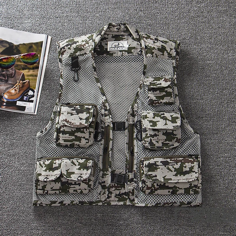 High Quality Outdoor Camouflage Vest Men/Women Photography Hiking Shoot Camp Breathable Director Clothes Reporter Waistcoat
High Quality Outdoor Camouflage Vest Men/Women Photography Hiking Shoot Camp Breathable Director Clothes Reporter Waistcoat