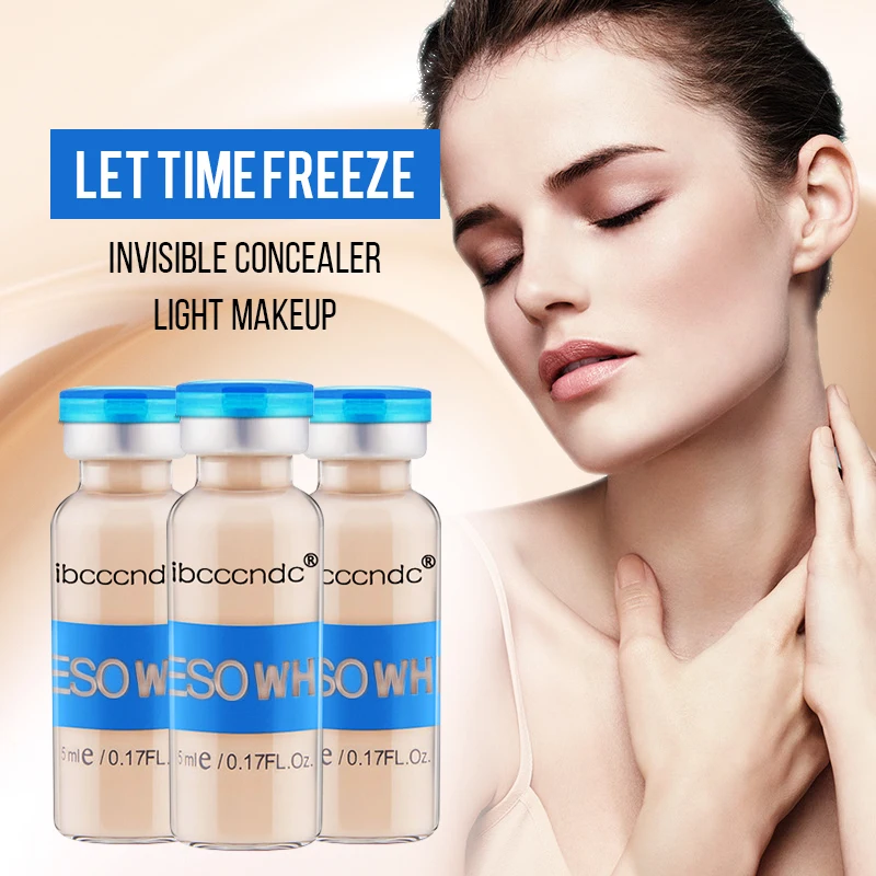 

Korean Natural Skin Whitening Concealer Makeup Glow Skin Cream White Brightening Serum 10pcs/set Make Up Remnant Foundation