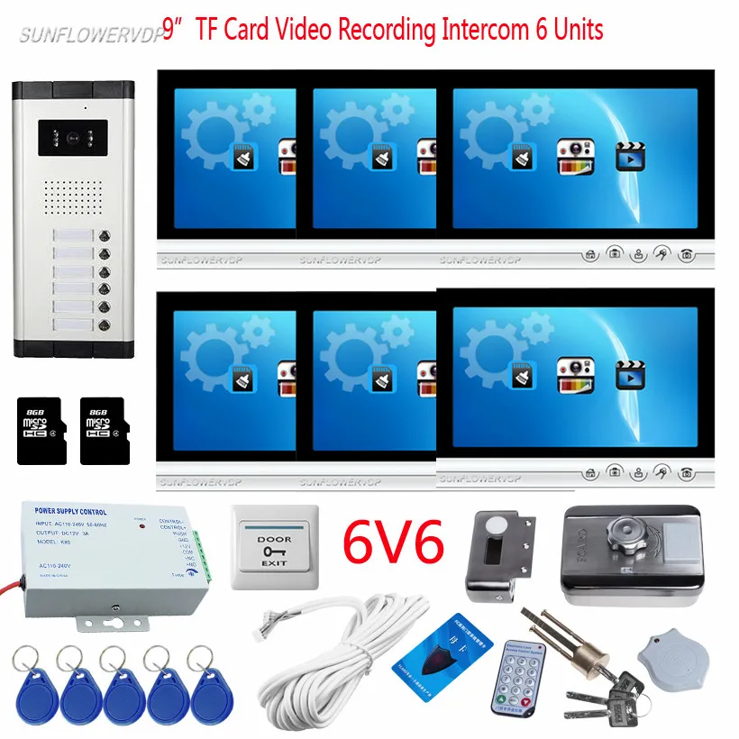 9" Recording Wired Home Video Intercom 8GB TF Card Interphone Video With Rfid Electronic Door Lock For Doorphone System Unit
9" Recording Wired Home Video Intercom 8GB TF Card Interphone Video With Rfid Electronic Door Lock For Doorphone System Unit