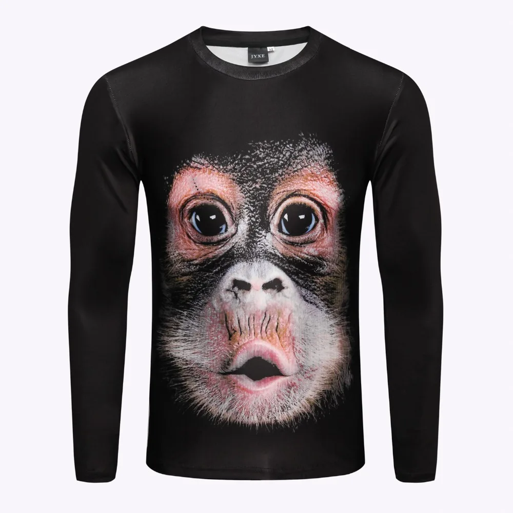 Explosion Models 3D Graffiti Monkey Long-sleeved Round Neck T-shirt Stretch Sports Fat Belly Funny Animal Expression T
Explosion Models 3D Graffiti Monkey Long-sleeved Round Neck T-shirt Stretch Sports Fat Belly Funny Animal Expression T