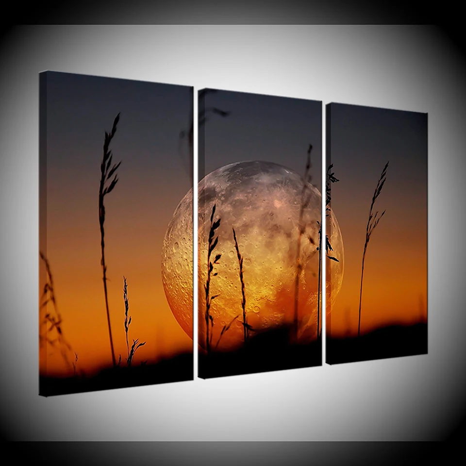 Canvas Painting Blight and moon sunset 3 Pieces Wall Art Painting Modular Wallpapers Poster Print for living room Home Decor
Canvas Painting Blight and moon sunset 3 Pieces Wall Art Painting Modular Wallpapers Poster Print for living room Home Decor