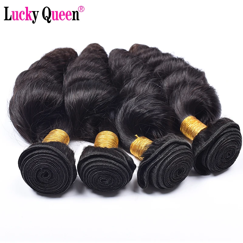 Peruvian Loose Wave 3 Bundles With Closure Non Remy Hair 4pcs/lot 100% Human Hair Bundles With Closure Lucky Queen Hair Products
Peruvian Loose Wave 3 Bundles With Closure Non Remy Hair 4pcs/lot 100% Human Hair Bundles With Closure Lucky Queen Hair Products