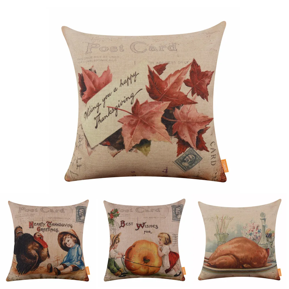 LINKWELL 1pc 45x45cm Vintage Happy Thanksgiving Day Turkey Flower Kid Seasonal Decor Accent Home Pillowcase Burlap Cushion Cover
LINKWELL 1pc 45x45cm Vintage Happy Thanksgiving Day Turkey Flower Kid Seasonal Decor Accent Home Pillowcase Burlap Cushion Cover