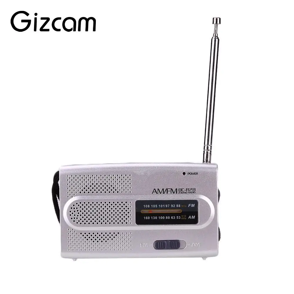 Gizcam Портативный мини карманный стерео канал BC R28 радио тонкий AM FM телескопическая