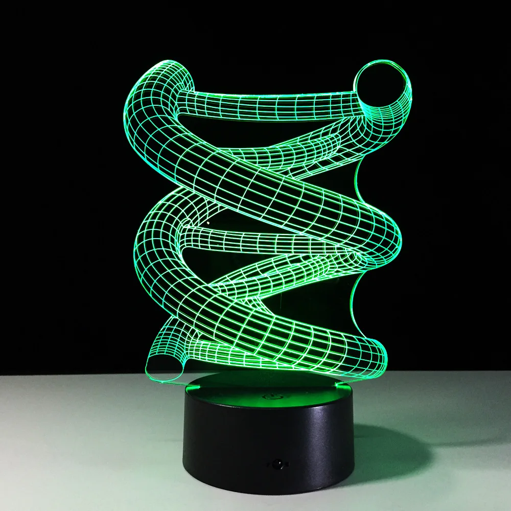 Abstract DNA Spiral Bulb Lamp Table Lamp Light Fixture 3D LED Night Light Novelty 7 Colorful Gradient Nightlight Sleeping Light
Abstract DNA Spiral Bulb Lamp Table Lamp Light Fixture 3D LED Night Light Novelty 7 Colorful Gradient Nightlight Sleeping Light