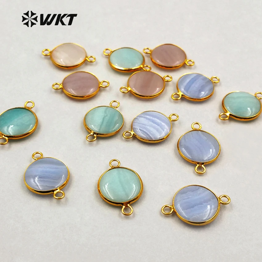 WT-C230 WKT Wholesale Simple Style Gemstone Connector In High Quality Gold Color Electroplated For Women Charming Jewelry Making
WT-C230 WKT Wholesale Simple Style Gemstone Connector In High Quality Gold Color Electroplated For Women Charming Jewelry Making