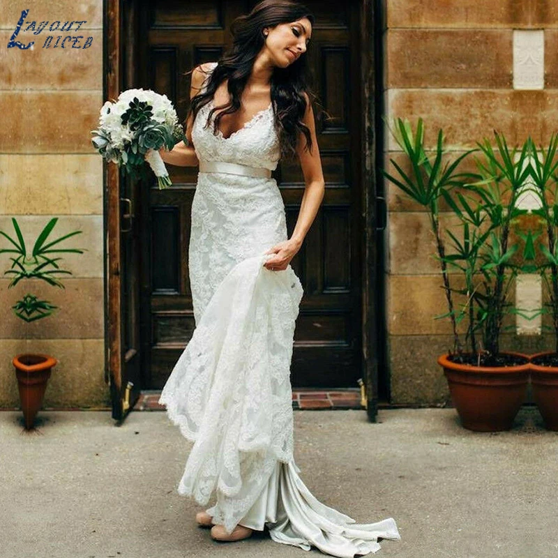 ZL1036 New Vintage 2019 V Neck Sheath Lace Retro Wedding Dresses Bridal Gown Celebrity vestido De Noiva robe de mariee with Belt
ZL1036 New Vintage 2019 V Neck Sheath Lace Retro Wedding Dresses Bridal Gown Celebrity vestido De Noiva robe de mariee with Belt