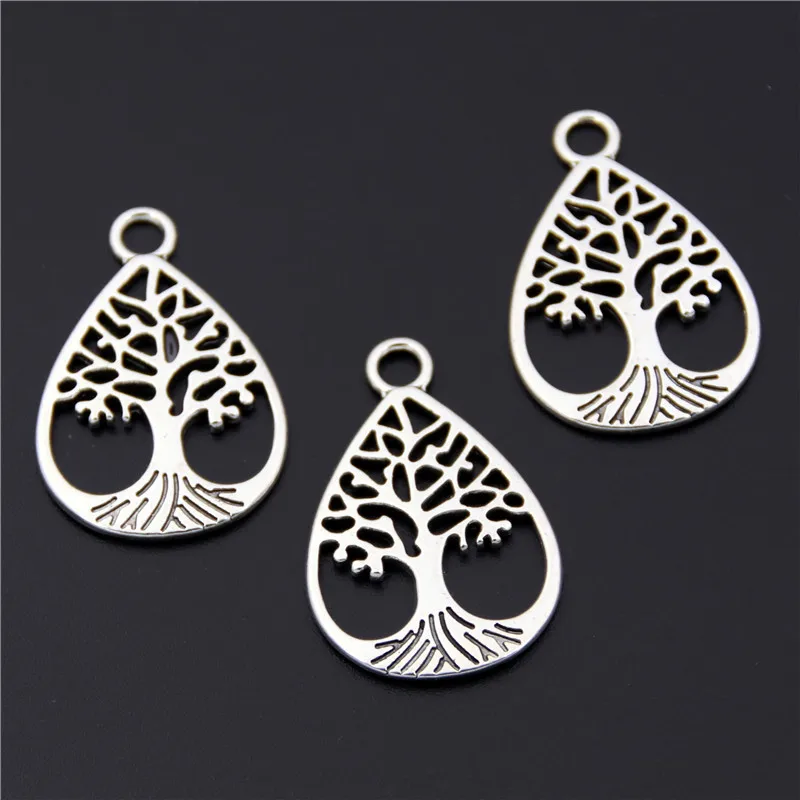 8pcs Silver Color Tree Charms Water Drop Shaped Women Hollow Pendant fit jewelry Accessories A2454
8pcs Silver Color Tree Charms Water Drop Shaped Women Hollow Pendant fit jewelry Accessories A2454