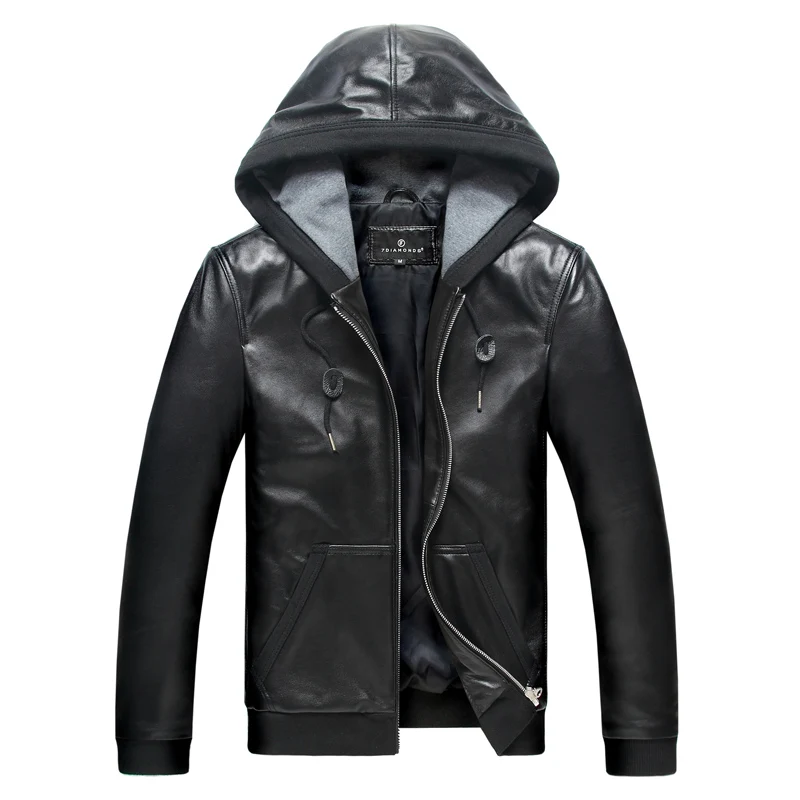 Free Shipping Leather Hooded Jacket Men Motorcycle Jacket HOOD Black Genuine Leather Jacket Men Biker Jacket Sheepskin Coats
Free Shipping Leather Hooded Jacket Men Motorcycle Jacket HOOD Black Genuine Leather Jacket Men Biker Jacket Sheepskin Coats