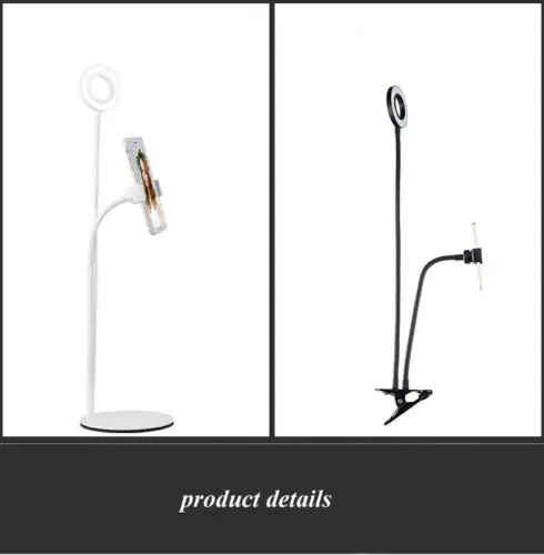Selfie Flash Ring Light + Mobile Phone Holder Tripod 24 LED Camera Long Arm USB Clip On 10-Level BrightnessClip for Live Stream
Selfie Flash Ring Light + Mobile Phone Holder Tripod 24 LED Camera Long Arm USB Clip On 10-Level BrightnessClip for Live Stream