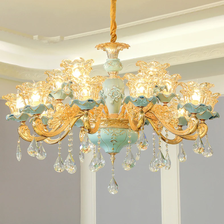 LED Crystal Chandelier Lighting Fixture Modern Ceramic Chandeliers Lamp French Living Room Dining Room Restaurant Lamp Lustre
LED Crystal Chandelier Lighting Fixture Modern Ceramic Chandeliers Lamp French Living Room Dining Room Restaurant Lamp Lustre
