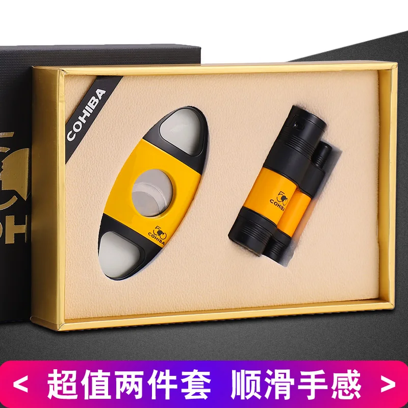 COHIBA прикуриватель для сигар из нержавеющей стали и металлическая ветрозащитная газовая зажигалка для сигар
COHIBA прикуриватель для сигар из нержавеющей стали и металлическая ветрозащитная газовая зажигалка для сигар