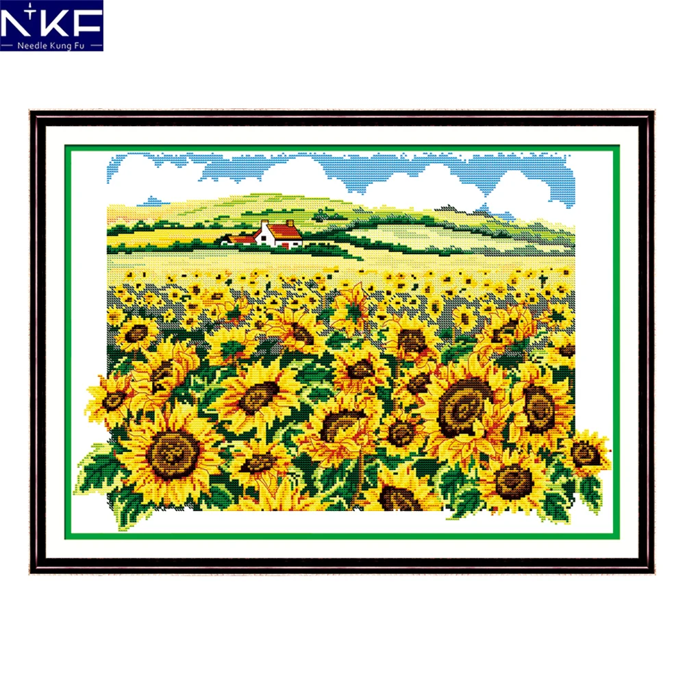 NKF The Sunflower Cross Stitching Paiting DIY Needlework Cross Stitch Kits for Embroidery Home Decoration Cross-stitch Set
NKF The Sunflower Cross Stitching Paiting DIY Needlework Cross Stitch Kits for Embroidery Home Decoration Cross-stitch Set