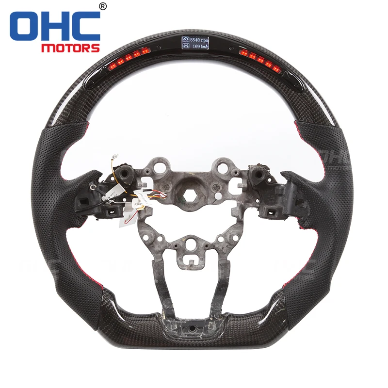 Real Carbon Fiber LED Steering Wheel compatible for Mazda 3 Mazda 6 CX-4 CX-5 RX-7 BT-50
Real Carbon Fiber LED Steering Wheel compatible for Mazda 3 Mazda 6 CX-4 CX-5 RX-7 BT-50