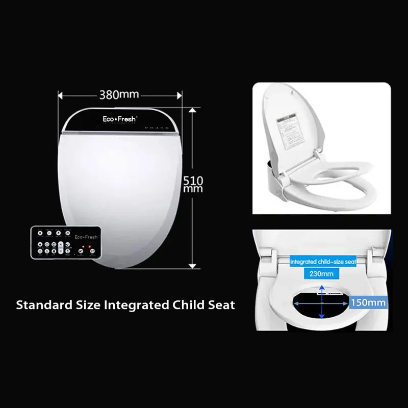 Ecofresh Intelligent Toilet Seat Electric Bidet Cover Smart Bidet heated toilet seat Led Light Wc smart toilet seat lid
Ecofresh Intelligent Toilet Seat Electric Bidet Cover Smart Bidet heated toilet seat Led Light Wc smart toilet seat lid