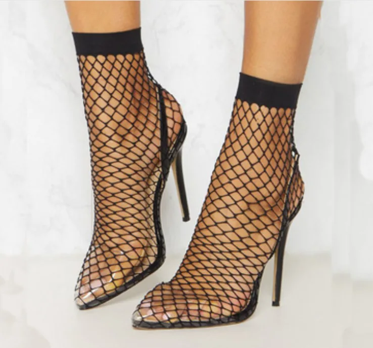 New 2019 Summer Mesh High Heels Women Sandals Spring Sexy Hollow Ankle Boots Fashion Pointed-toe Botas Mujer Black Woman Shoes
New 2019 Summer Mesh High Heels Women Sandals Spring Sexy Hollow Ankle Boots Fashion Pointed-toe Botas Mujer Black Woman Shoes