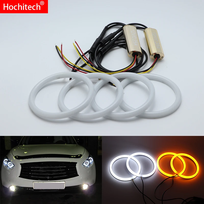For Infiniti FX QX70 FX35 FX37 FX50 2009-2013 White & Amber Dual color Cotton LED Angel eyes kit halo ring DRL Turn signal light
For Infiniti FX QX70 FX35 FX37 FX50 2009-2013 White & Amber Dual color Cotton LED Angel eyes kit halo ring DRL Turn signal light