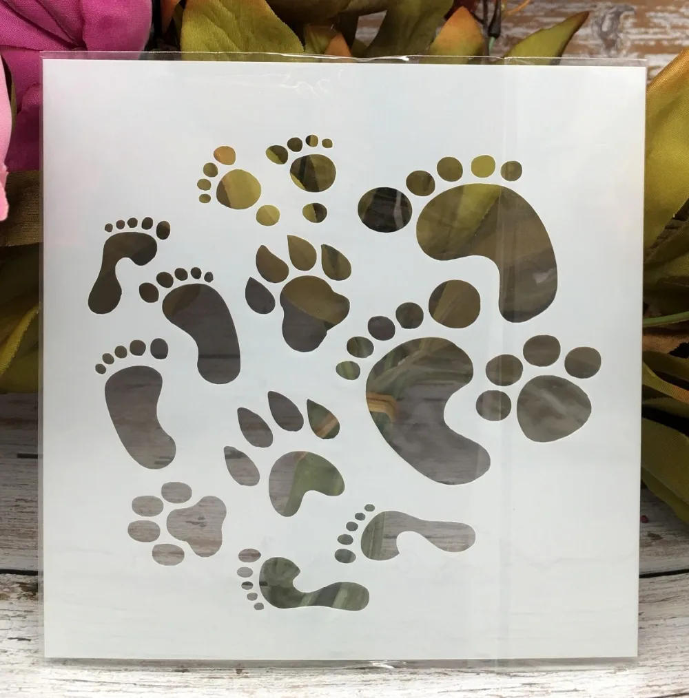 5" New Foot Print DIY Layering Stencils Wall Painting Scrapbook Coloring Embossing Album Decorative Paper Card Template
5" New Foot Print DIY Layering Stencils Wall Painting Scrapbook Coloring Embossing Album Decorative Paper Card Template