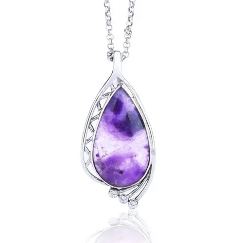 New Design AAA Natural Stone Sugilite Sterling Silver Warer Drop Shape Beauty Pendant Lucky Gift 22x11x7mm 3.2g
New Design AAA Natural Stone Sugilite Sterling Silver Warer Drop Shape Beauty Pendant Lucky Gift 22x11x7mm 3.2g
