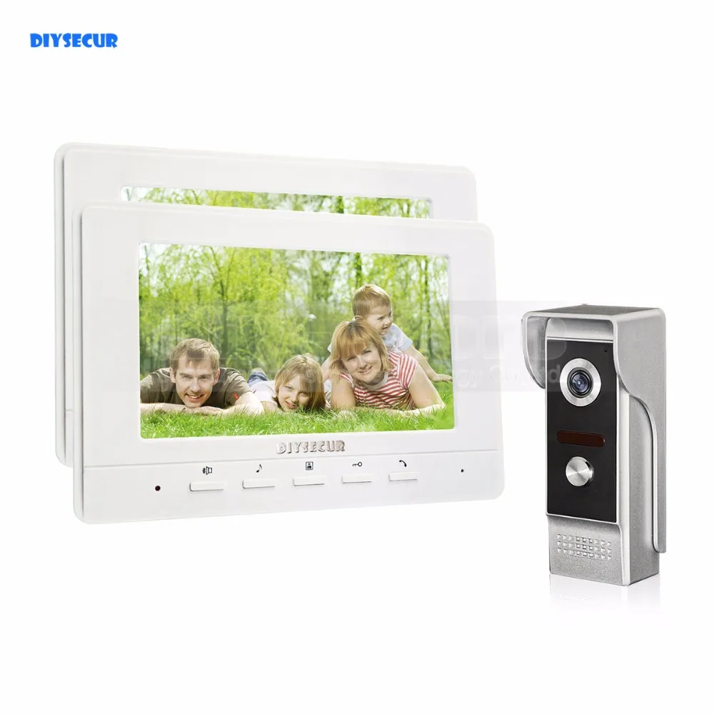 DIYSECUR 7inch Video Intercom Video Door Phone 700TV Line IR Night Vision Outdoor Camera for Home / Office Security System 1V2
DIYSECUR 7inch Video Intercom Video Door Phone 700TV Line IR Night Vision Outdoor Camera for Home / Office Security System 1V2