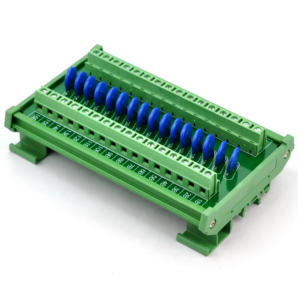 16 Каналы индивидуальных DIN Rail 60V SIOV Варистор Защита от перенапряжения ОПН