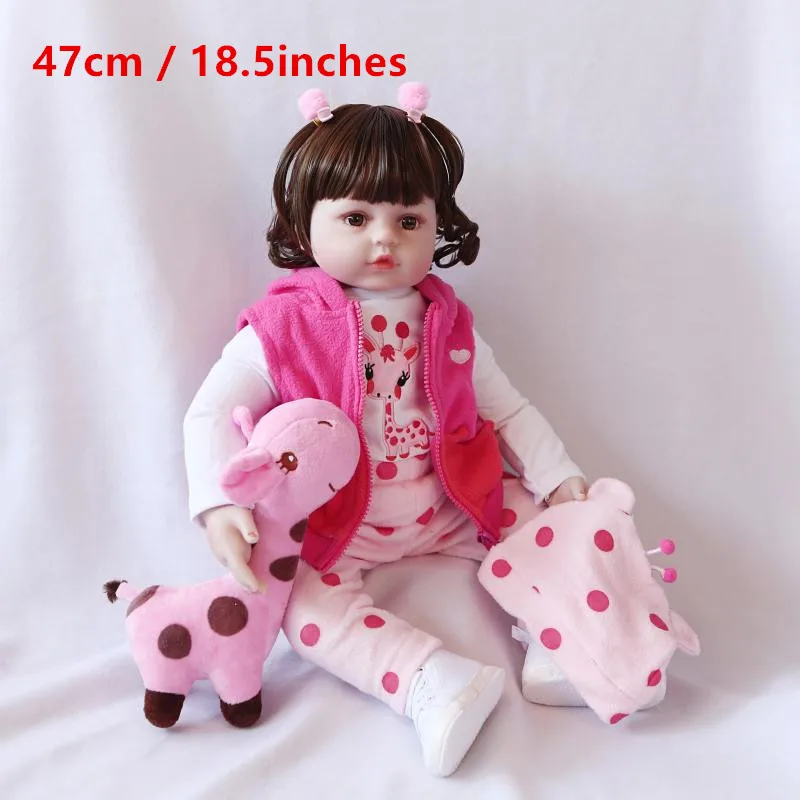 NPK Realistic silicone reborn baby dolls girls 47cm New Handmade bebes reborn doll 18inch Lifelike toddler Bonecas girl kid toys
NPK Realistic silicone reborn baby dolls girls 47cm New Handmade bebes reborn doll 18inch Lifelike toddler Bonecas girl kid toys