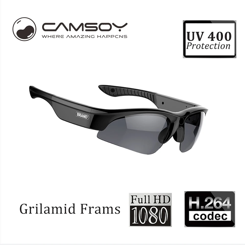 Camsoy SS80 полный 1080P солнцезащитные очки с видео камеры для действий Открытый спорт