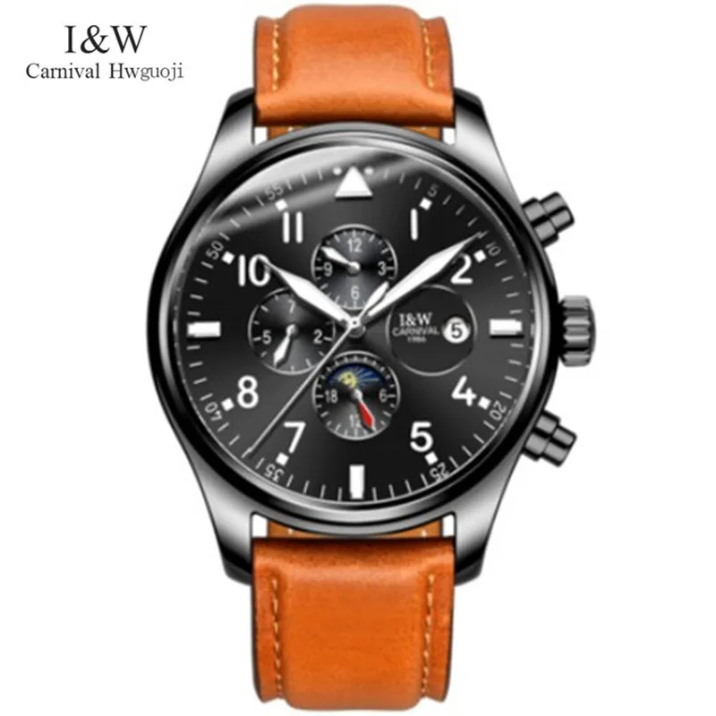 Carnival moon phase автоматические механические часы мужские брендовые Роскошные наручные часы из натуральной кожи полностью стальные часы relojes saat ...
Carnival moon phase автоматические механические часы мужские брендовые Роскошные наручные часы из натуральной кожи полностью стальные часы relojes saat ...