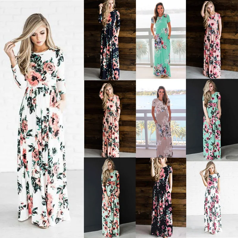 Women Long Maxi Dress 2019 Summer Floral Print Boho Beach Dress Short Sleeve Evening Party Dress Tunic Vestidos Plus Size XXXL
Women Long Maxi Dress 2019 Summer Floral Print Boho Beach Dress Short Sleeve Evening Party Dress Tunic Vestidos Plus Size XXXL