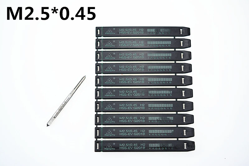 10 шт. M2.5 * 0,45 станок, винтовой кран из быстрорежущей стали H2, с прямым рифленым винтом, Метрическая пробка, ручное сверло
10 шт. M2.5 * 0,45 станок, винтовой кран из быстрорежущей стали H2, с прямым рифленым винтом, Метрическая пробка, ручное сверло