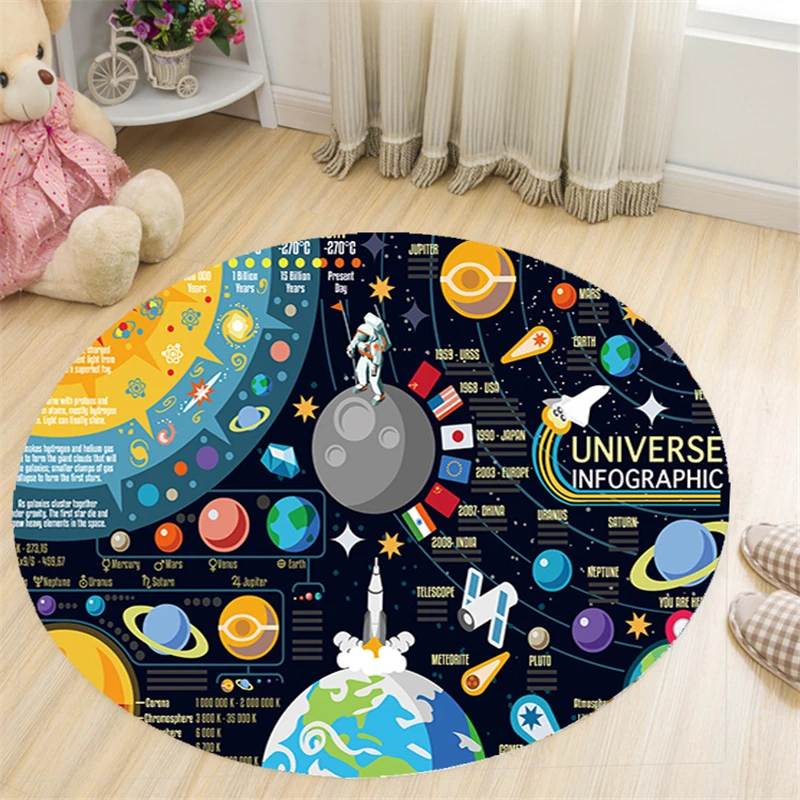 Space Universe Indoor Rugs Carpet Kid Play Crawling Carpets Flannnel Floormat Doormat Kids Chair Mat Round Area Rug Living Room
Space Universe Indoor Rugs Carpet Kid Play Crawling Carpets Flannnel Floormat Doormat Kids Chair Mat Round Area Rug Living Room