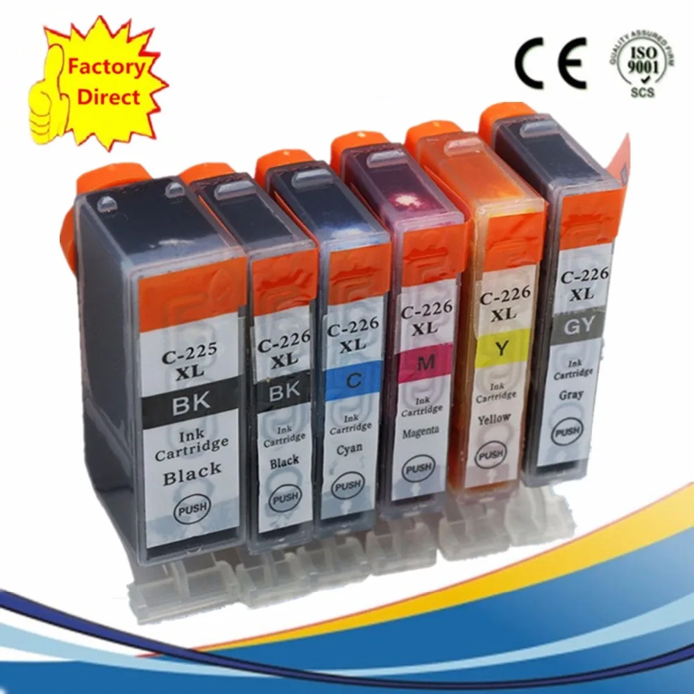 PGI225 PGI 225 XL CLI-226 PGI-225 Ink Cartridges Replacement For- MG6110 MG6120 MG6120 MG6220 MG8120 MG8120B MG8220
PGI225 PGI 225 XL CLI-226 PGI-225 Ink Cartridges Replacement For- MG6110 MG6120 MG6120 MG6220 MG8120 MG8120B MG8220