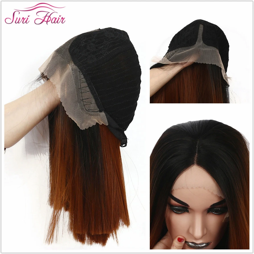 Suri Hair Ombre Brown Straight women Synthetic wigs bob Lace Front Wig black root no bangs 3 length for Choice Cosplay hair Wig
Suri Hair Ombre Brown Straight women Synthetic wigs bob Lace Front Wig black root no bangs 3 length for Choice Cosplay hair Wig