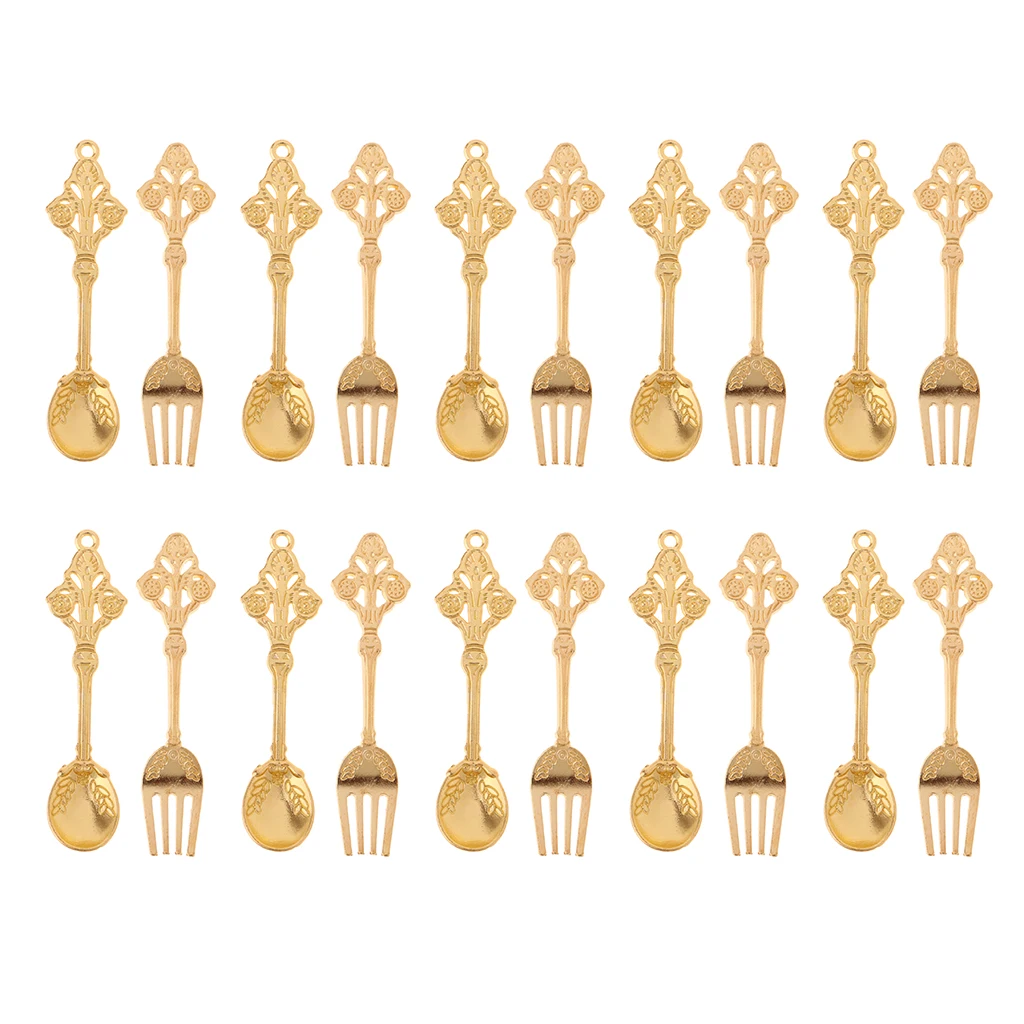 1/12 Dollhouse Miniature Tableware 10 Pairs Alloy Spoon Fork Set Kitchen Dining Table Decor Accessories
1/12 Dollhouse Miniature Tableware 10 Pairs Alloy Spoon Fork Set Kitchen Dining Table Decor Accessories