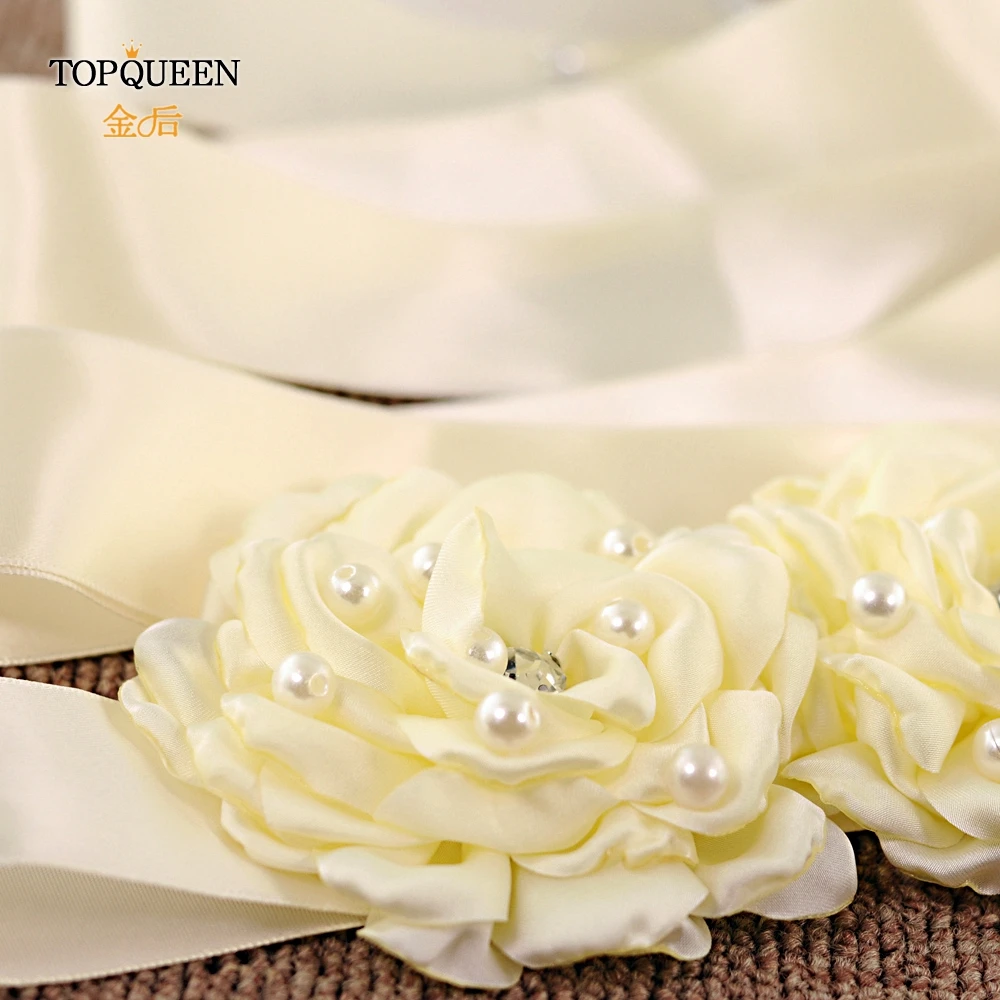 TOPQUEEN S413 Wedding Dress Belt Ivory Flower Belt Vintage Floral Design Bridal Belt Woman with Flower Waist Belt for Dress
TOPQUEEN S413 Wedding Dress Belt Ivory Flower Belt Vintage Floral Design Bridal Belt Woman with Flower Waist Belt for Dress