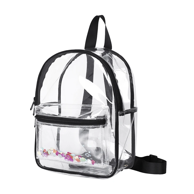 New junior high school transparent school bag PVC fashion college backpack waterproof female Sequin jelly senior school bag
New junior high school transparent school bag PVC fashion college backpack waterproof female Sequin jelly senior school bag