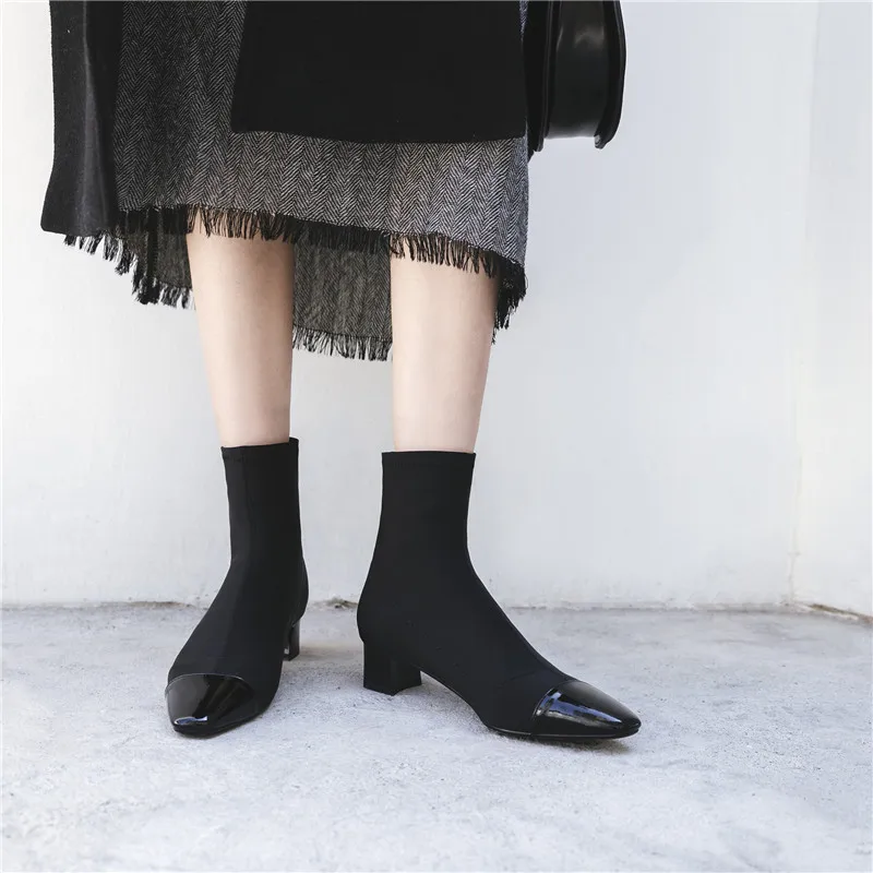 ENMAYER Women Ankle Boots Short Boots Shoes woman Size 34-39 Square Toe Med Heels Thick Heels Fashion Boots Cow Leather CR732
ENMAYER Women Ankle Boots Short Boots Shoes woman Size 34-39 Square Toe Med Heels Thick Heels Fashion Boots Cow Leather CR732