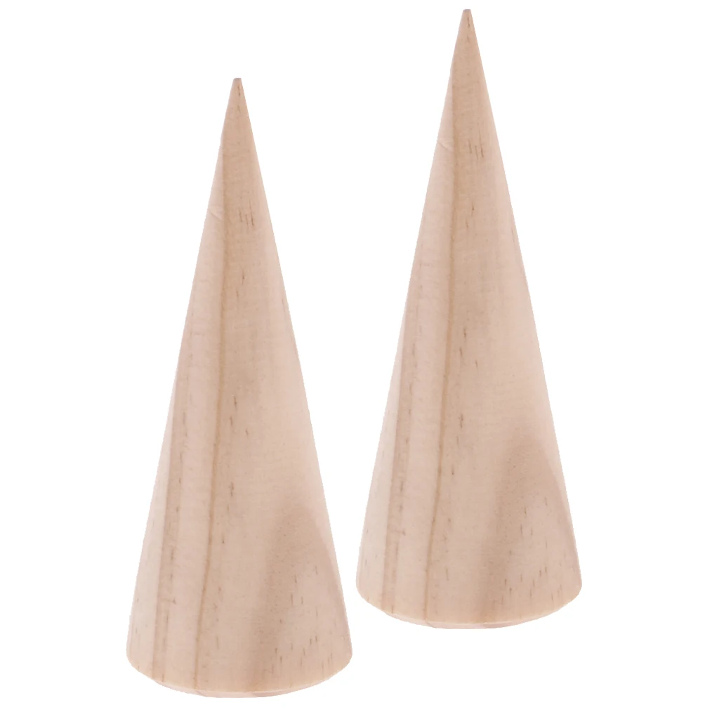 2 Pieces Unpainted Plain Cone Wooden Ring Jewelry Display Stand 8cm High Wedding Ring Organizer Holder
2 Pieces Unpainted Plain Cone Wooden Ring Jewelry Display Stand 8cm High Wedding Ring Organizer Holder