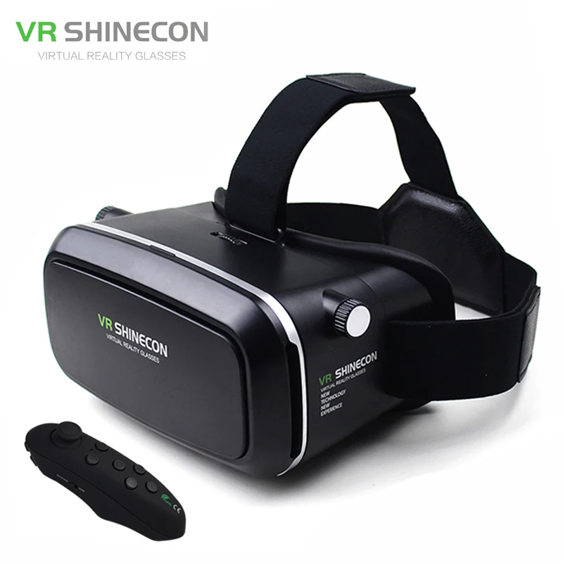 VR Shinecon виртуальной реальности очки крепления головы Moblie 3D видео Шлем картон 2 0