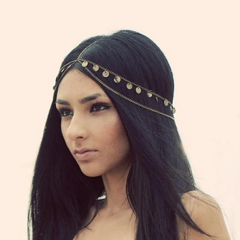 Retro Mutilayer Gold Hair Jewelry Round Sequins Head Chain Fashion Head Jewelry for Women Headband
Retro Mutilayer Gold Hair Jewelry Round Sequins Head Chain Fashion Head Jewelry for Women Headband