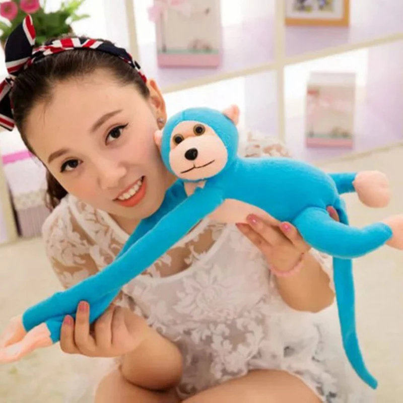 60 см цветная плюшевая обезьяна с длинными рукавами игрушка подарок на день